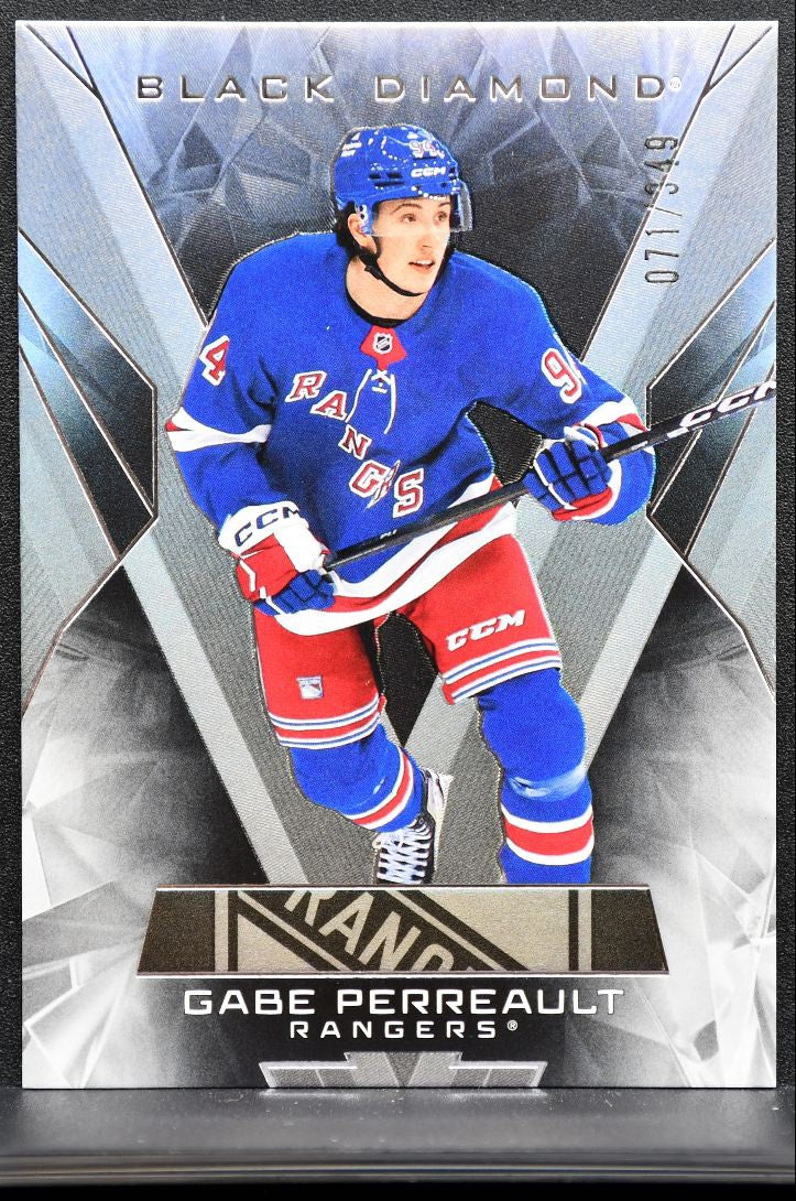 2025-26 Black Diamond Base Rookie Gabe Perreault BDB-GP Rangers RC 071/349 2881