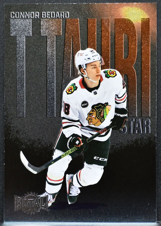 23-24 SkyBox Metal Universe T Tauri Phase Connor Bedard TTP-1 Blackhawks RC 7931