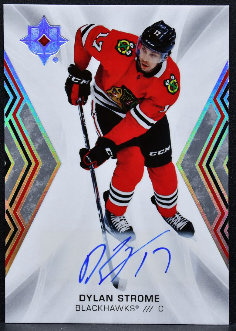 2021-22 Upper Deck Ultimate Collection Auto Dylan Strome 22 Blackhawks Auto 7347