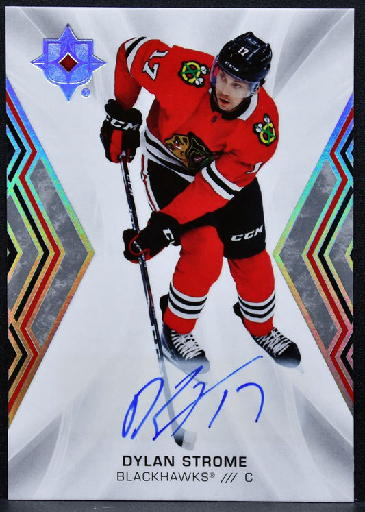 2021-22 Upper Deck Ultimate Collection Auto Dylan Strome 22 Blackhawks Auto 7347