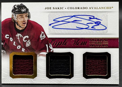 2013-14 Panini National Treasures Triple Joe Sakic Colorado Avalanche Auto