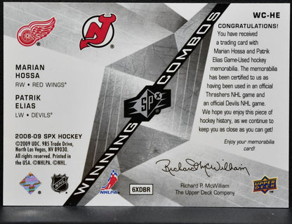 2008-09 SPx Winning Combos Dual Jersey Hossa/Elias Jersey 5440