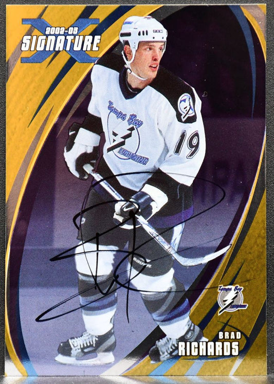 2003-04 In The Game Signature Brad Richards 016 Tampa Bay Lightning Auto