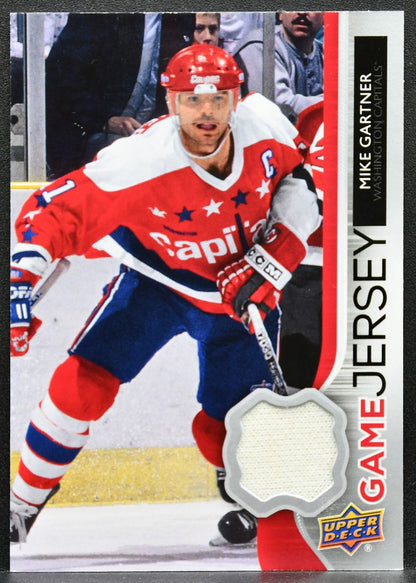 2014-15 Upper Deck Series 2 Game Jerseys Mike Gartner GJ-MG Capitals Jersey 2044