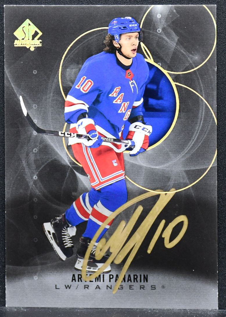 2020-21 SP Authentic Gold Autographs Artemi Panarin 83 New York Rangers Auto