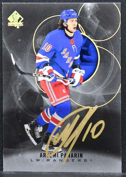 2020-21 SP Authentic Gold Autographs Artemi Panarin 83 New York Rangers Auto