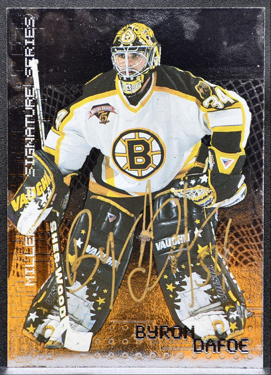 1999-100 In The Game Millennium Signature Series Auto Dafoe Bruins Auto 1998