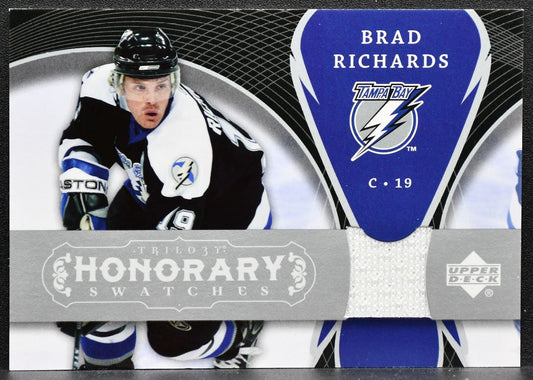2007-08 UD Trilogy Honorary Swatches Brad Richards HS-BR Lightning Jersey 3377