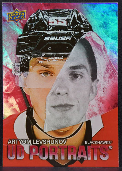 2025-26 UD Series 1 Portraits Red Artyom Levshunov P-4 Chicago Blackhawks /199 1091