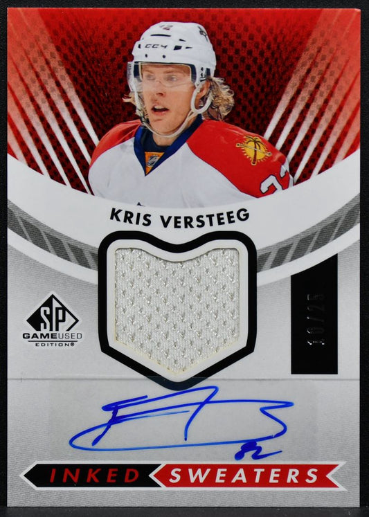 2012-13 SP Game Used Inked Sweaters Kris Versteeg IS-KV 10/25 Jersey 0640