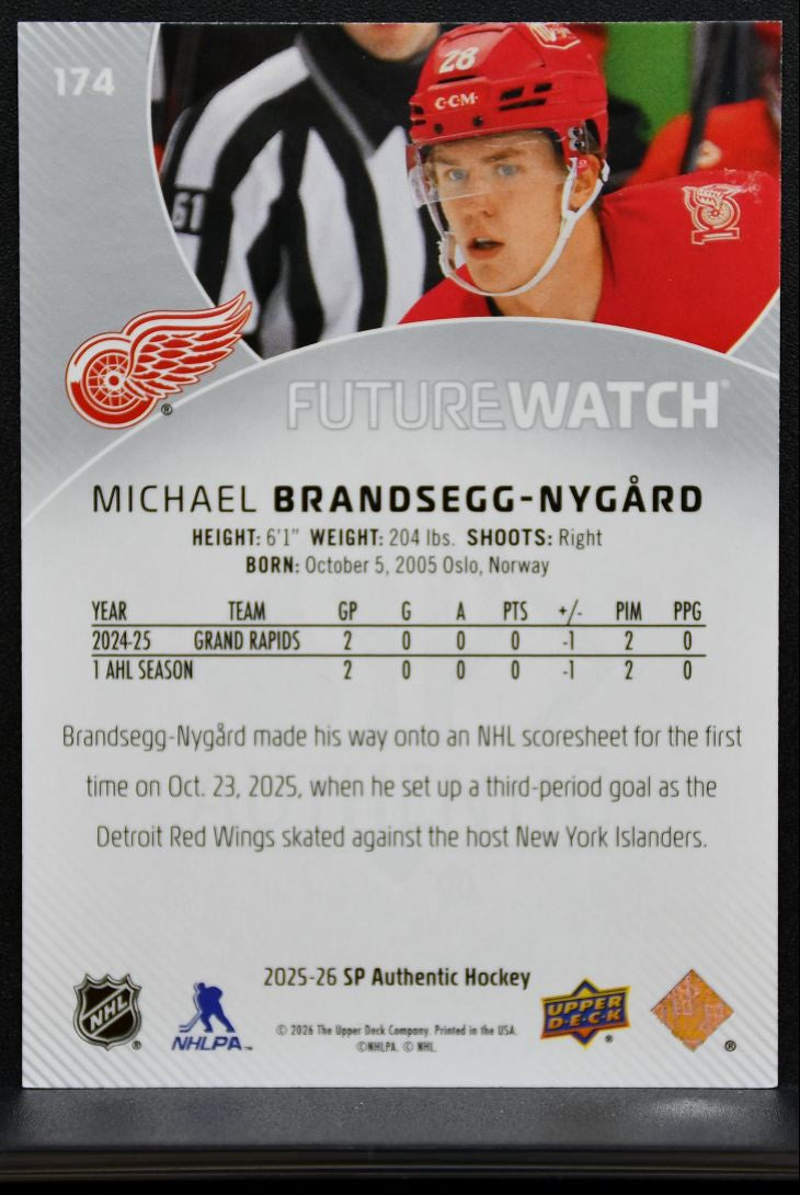 2025-26 SP Authentic Future Watch Michael Brandsegg-Nygard RC 660/999 8181