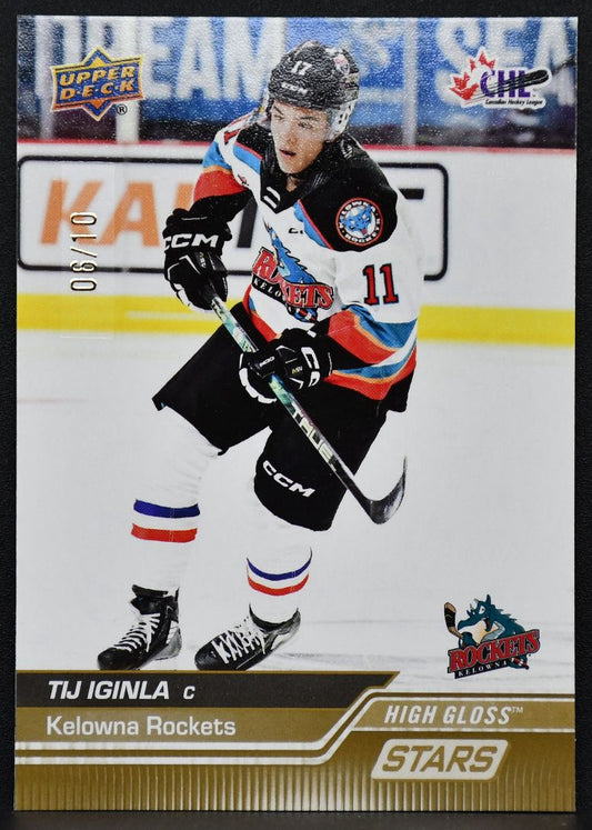 2023-24 Upper Deck CHL High Gloss Stars Tij Iginla 303 Kelowna Rockets 06/10 2746