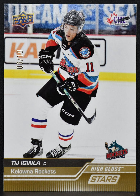 2023-24 Upper Deck CHL High Gloss Stars Tij Iginla 303 Kelowna Rockets 06/10 2746