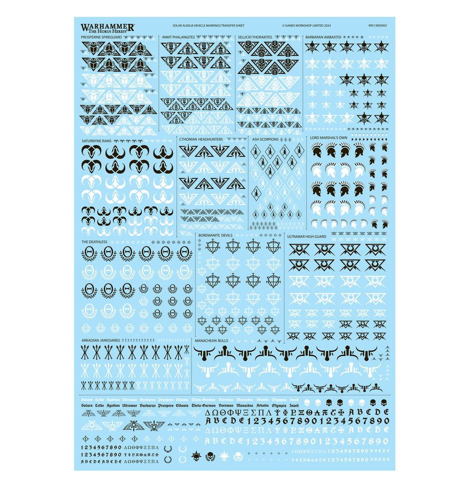 Horus Heresy Solar Auxilia Vehicle Transfers