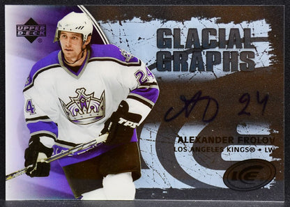 2005-06 Upper Deck Ice Glacial Graphs Alexander Frolov GG-AF Kings Auto 5958