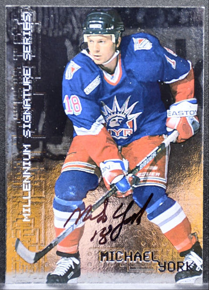 1999-100 In The Game Millenium Signature Series Auto Mike York Rangers Auto 2769