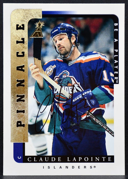1996-97 Pinnacle Be a Player Autographs Claude Lapointe 200 Islanders Auto 2278