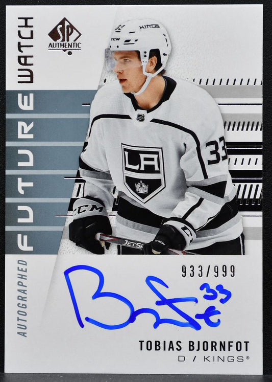 2019-20 SP Authentic Future Watch Auto Tobias Bjornfot Kings RC Auto 9273