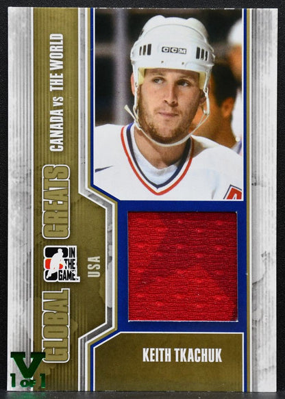 2011-12 ITG Canada vs World Global Greats Gold Green Vault Tkachuk Jersey 6410