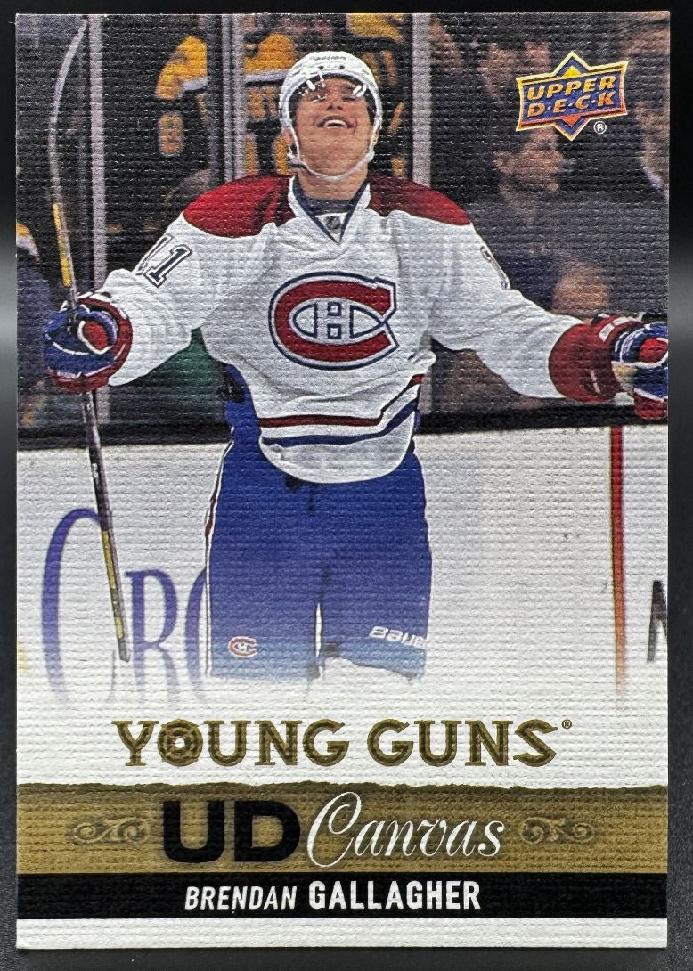 2013-14 UD UD Canvas Young Guns Brendan Gallagher C93 Canadiens de Montréal RC