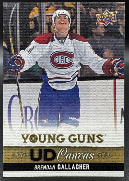 2013-14 UD UD Canvas Young Guns Brendan Gallagher C93 Canadiens de Montréal RC
