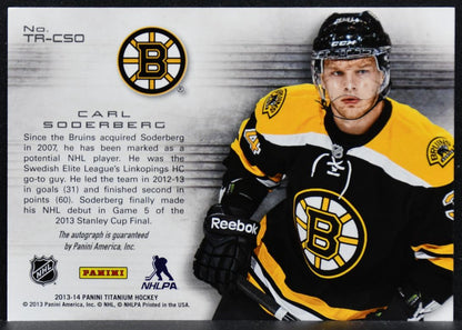 2013-14 Panini Titanium Reserve Signature Carl Soderberg TR-CSO RC Auto 9590
