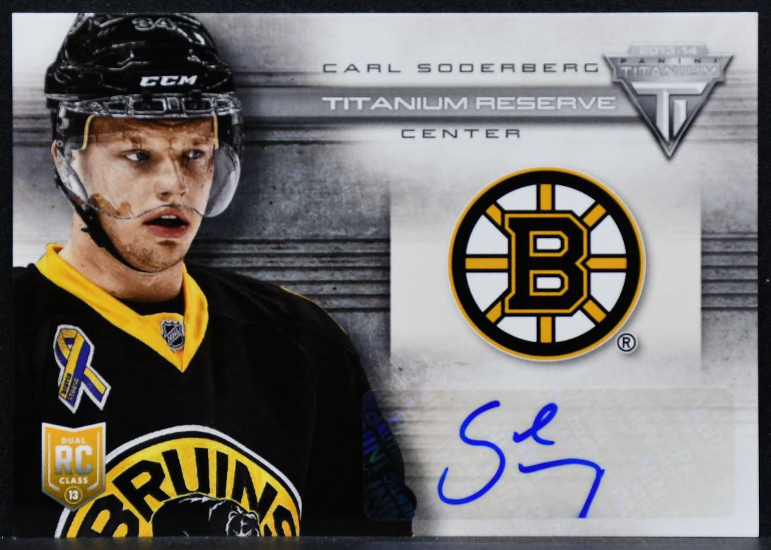 2013-14 Panini Titanium Reserve Signature Carl Soderberg TR-CSO RC Auto 9590