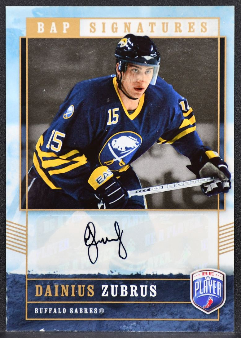 2006-07 Be A Player Signatures Dainius Zubrus DZ Buffalo Sabres Auto 9864
