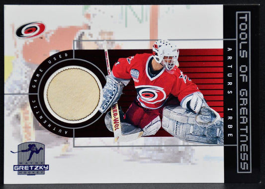 1999-100 UD Wayne Gretzky Tools of Greatness Arturs Irbe TG-AI Hurricanes Stick 4084