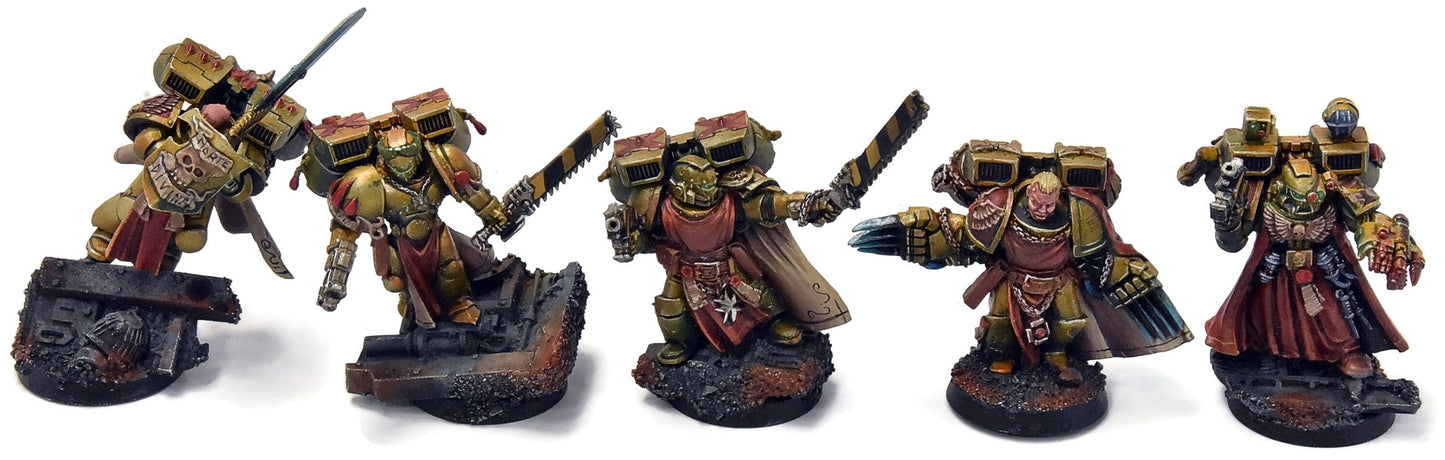 BLOOD ANGELS 5 Vanguard Veterans #24 4 METAL 1 PLASTIC PRO PAINTED Warhammer 40K