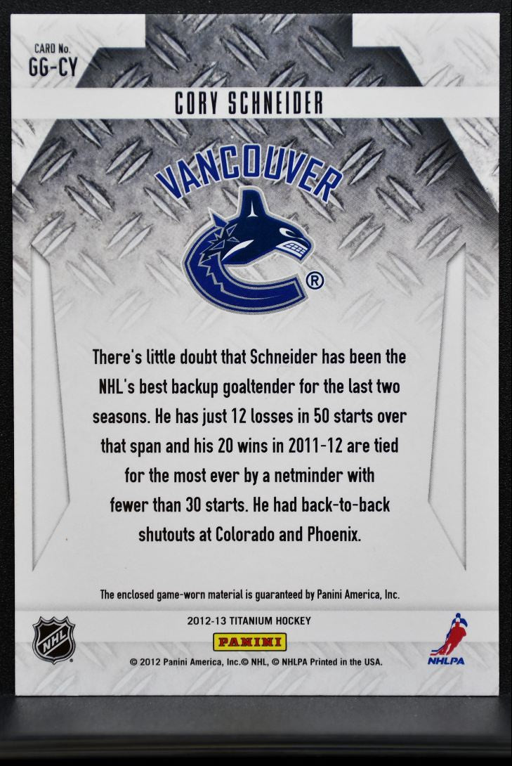 2012-13 Panini Titanium Game-Worn Gear Schneider Jersey 0520