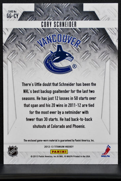 2012-13 Panini Titanium Game-Worn Gear Schneider Jersey 0520