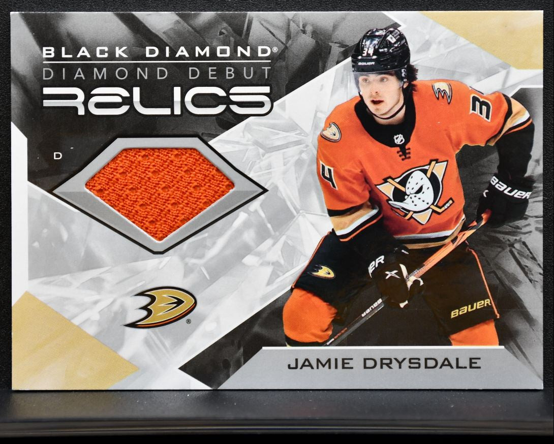 2021-22 UD Black Diamond Debut Relics Jamie Drysdale RC Jersey 0689