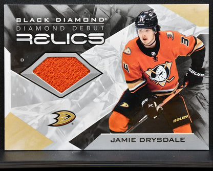 2021-22 UD Black Diamond Debut Relics Jamie Drysdale RC Jersey 0689