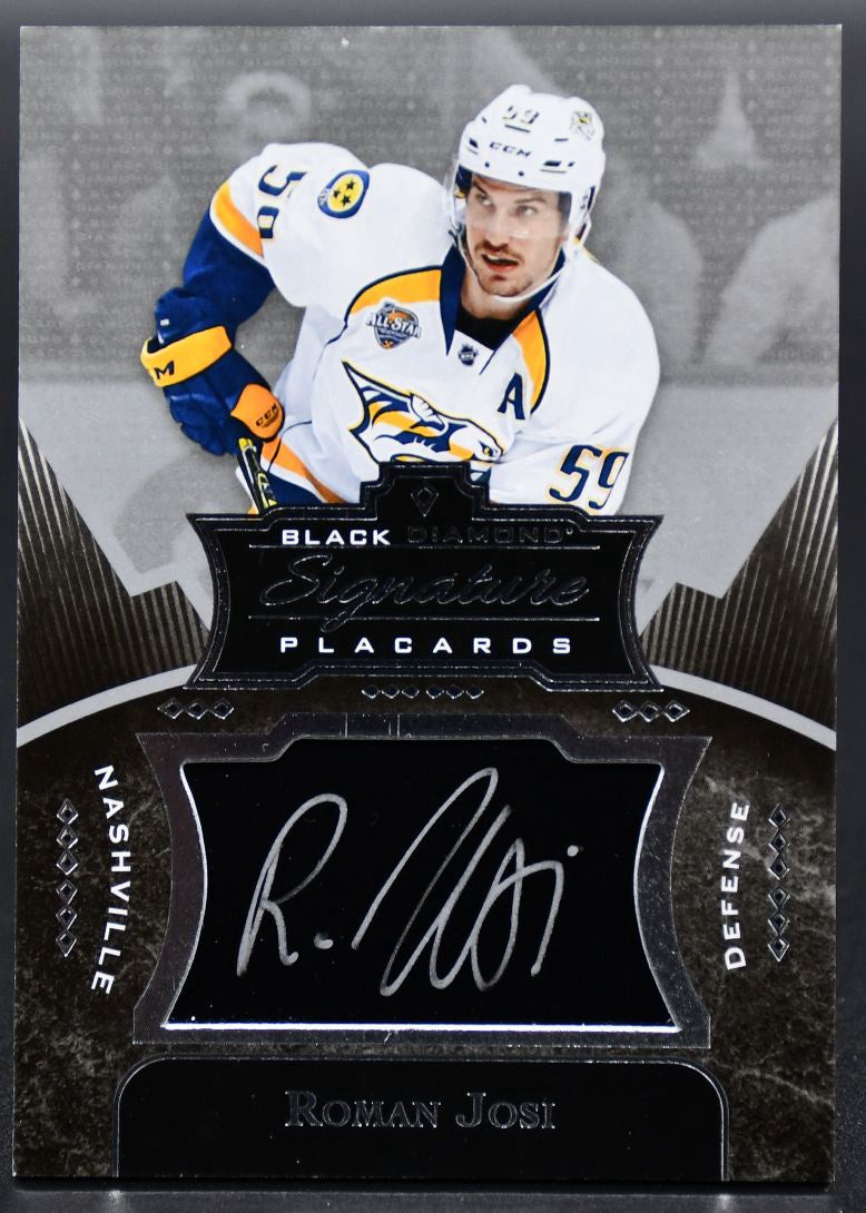 2016-17 UD Black Diamond Signature Placards Josi SP-RJ Nashville Predators Auto