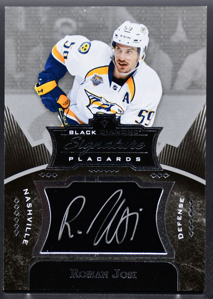 2016-17 UD Black Diamond Signature Placards Josi SP-RJ Nashville Predators Auto
