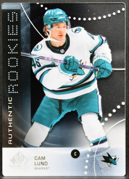2025-26 SP Game Used Authentic Rookies Crystal Plexi Glass Cam Lund RC 9560