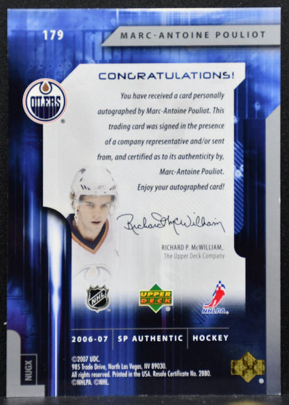 2006-07 SP Authentic Future Watch Auto Pouliot Oilers RC Auto 657/999 3715