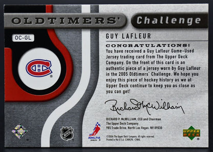 2005-06 SP Game Used Oldtimer's Challenge Jersey Lafleur Canadiens