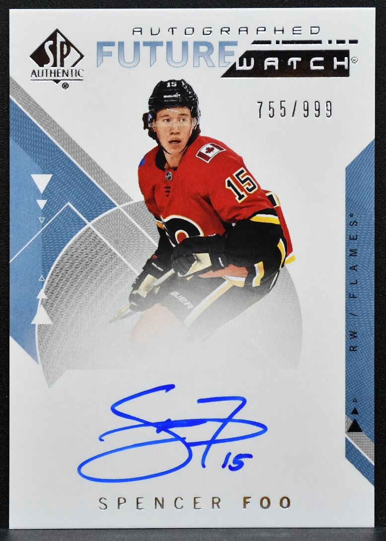 2018-19 SP Authentic Future Watch Auto Spencer Foo Flames RC Auto 755/999 1816