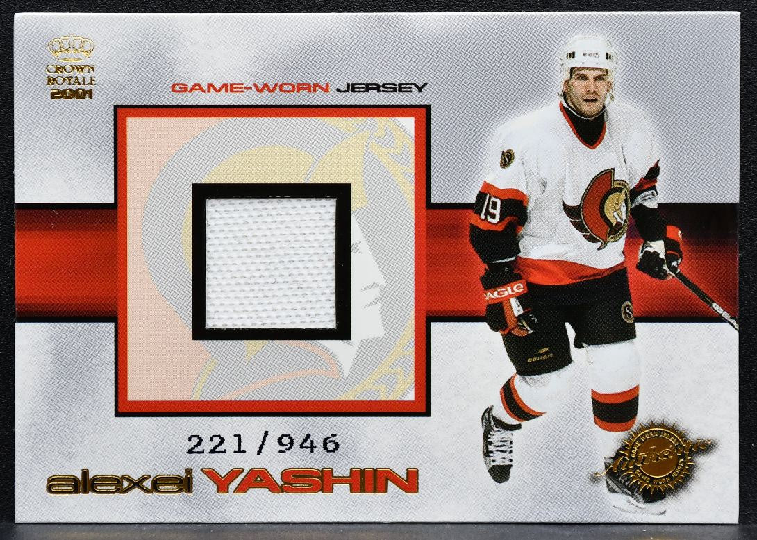 2000-01 Pacific Crown Royale Jersey Alexei Yashin Senators 221/946 Jersey 3391