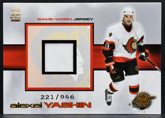 2000-01 Pacific Crown Royale Jersey Alexei Yashin Senators 221/946 Jersey 3391