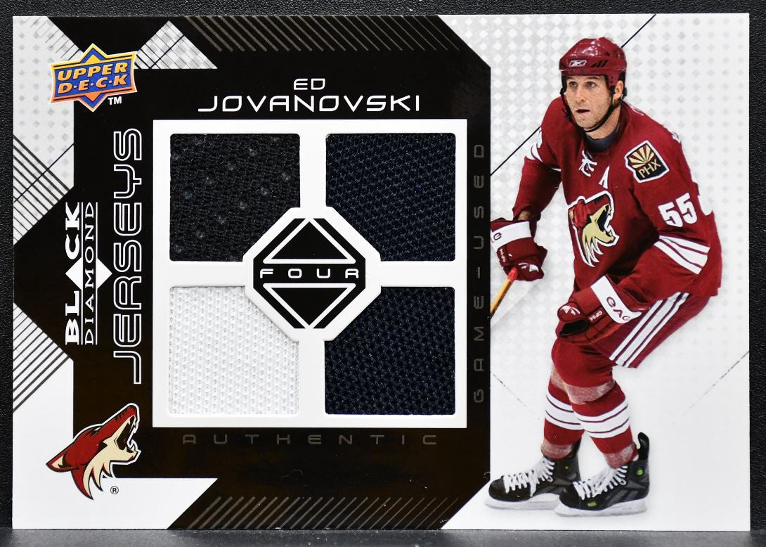 2008-09 Upper Deck Black Diamond Jerseys Quad Ed Jovanovski Coyotes Jersey 9594