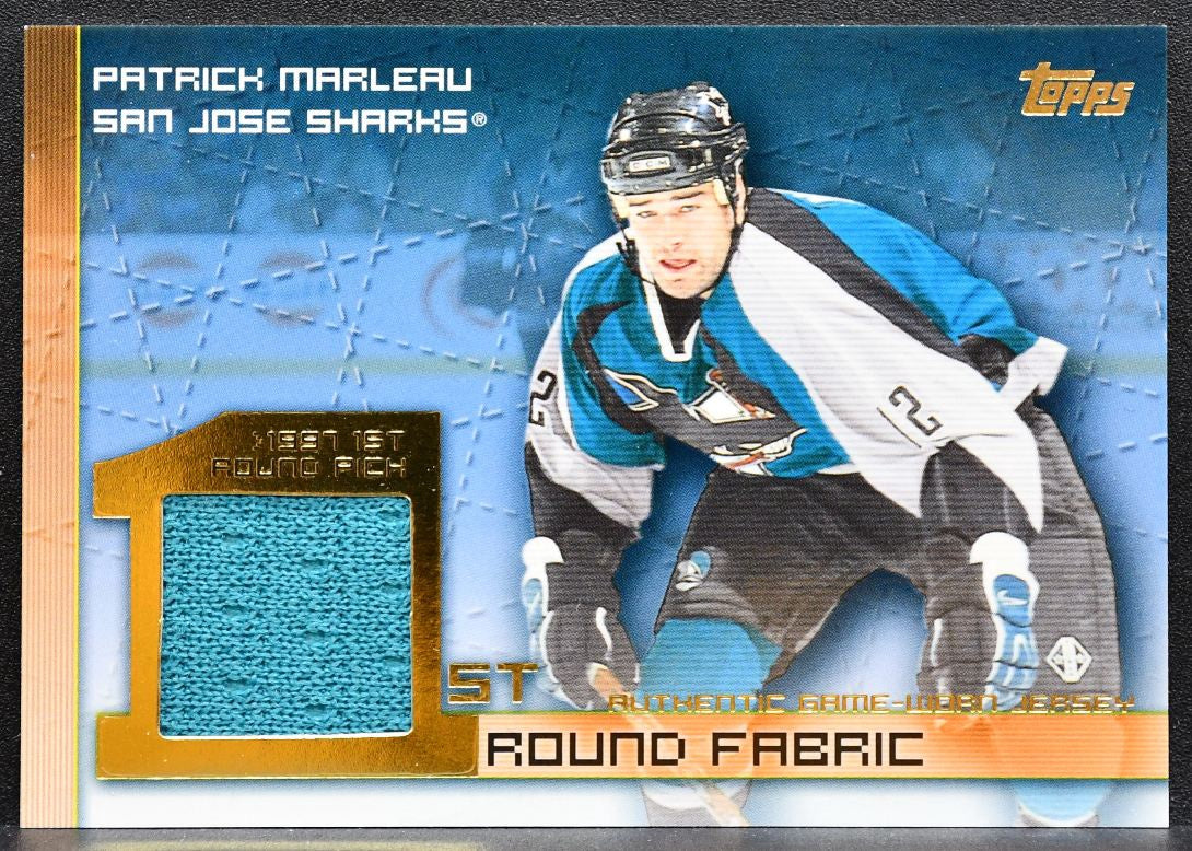 2002-03 Topps First Round Fabric Patrick Marleau FRF-PM Sharks Jersey 1496