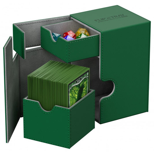 Ultimate Guard Flip N Tray Deck Case Xenoskin Green 100+