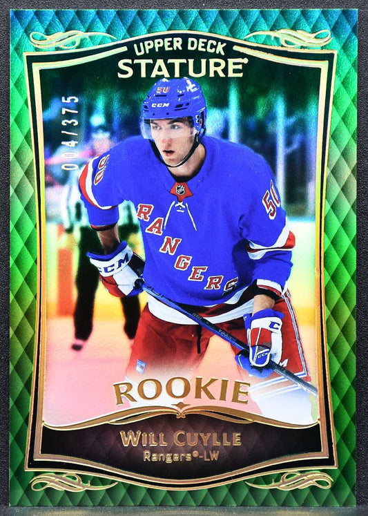 2023-24 UD Stature Rookie Green Will Cuylle 47 New York Rangers RC 004/375 9508