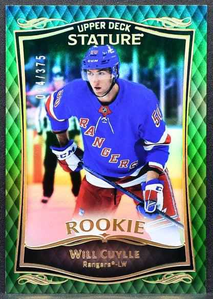 2023-24 UD Stature Rookie Green Will Cuylle 47 New York Rangers RC 004/375 9508