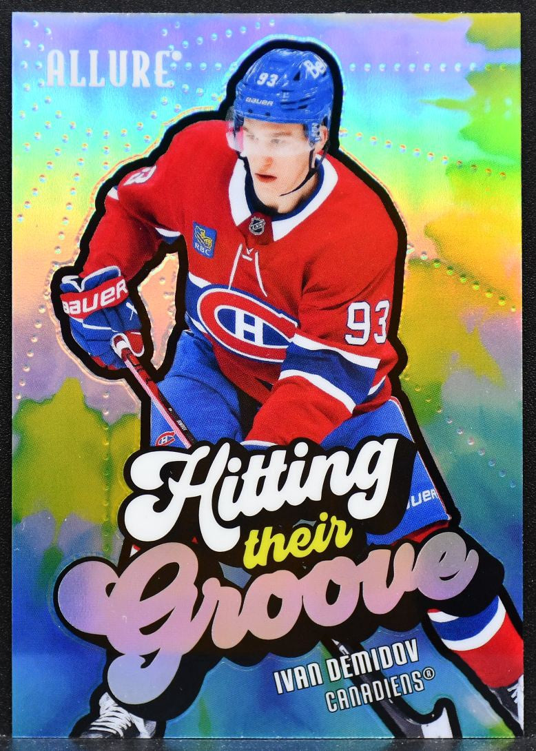 2025-26 UD Allure Hitting Thier Groove Blue Ivan Demidov HTG-2 Canadiens RC 5132