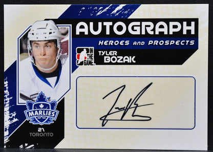 2010-11 ITG Heroes and Prospects Autograph Tyler Bozak Toronto Marlies Auto 7504