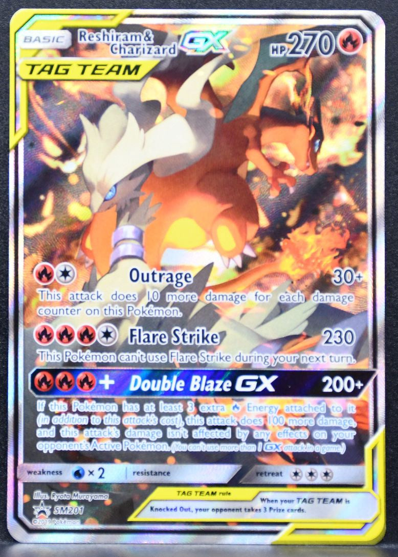 Pokémon Reshiram & Charizard-GX Sun & Moon: Promos SM201 MP English